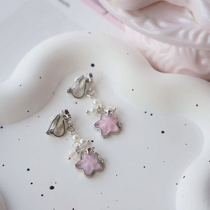 Star / Clip Earring On Dangle