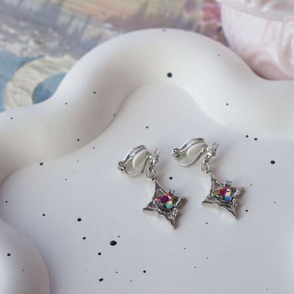 On Gemstone Clip Dangle / Earring