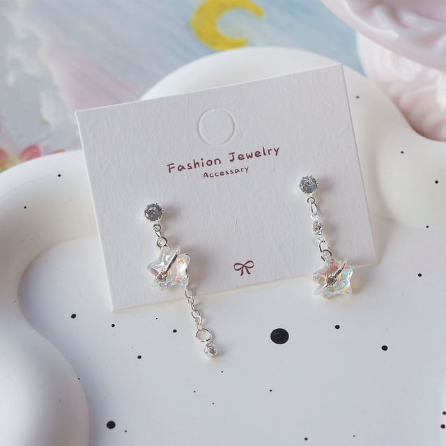 On Star Dangle / Earring Clip Asymmetrical