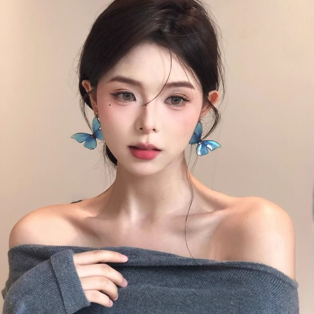 Earring Dangle Butterfly