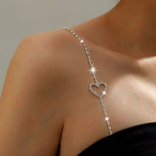 Bra Heart CZ Strap