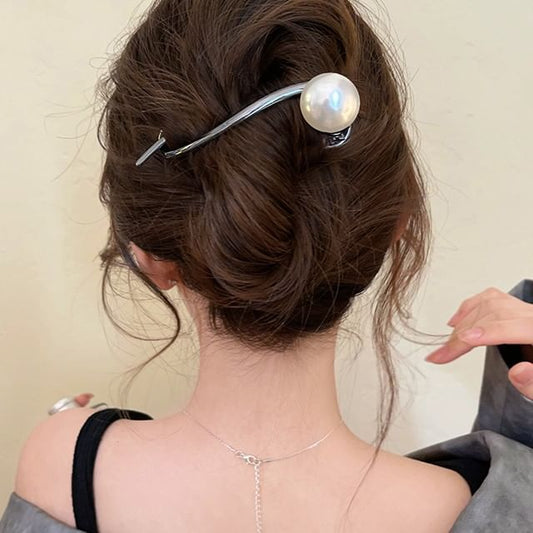 Clip Faux Hair Pearl