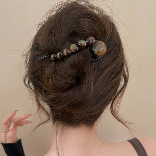 Bead Hair Acrylic Clip