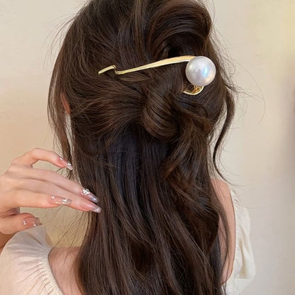 Clip Faux Hair Pearl