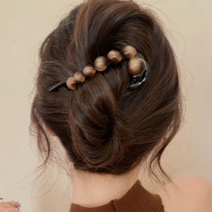 Bead Hair Acrylic Clip