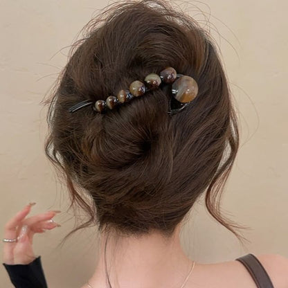 Bead Hair Acrylic Clip