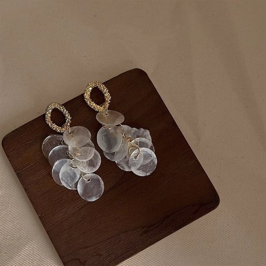 Earring Drop Shell Fringed