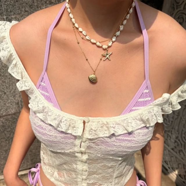 Chain + Pendant Set: Station Shell Starfish Necklace