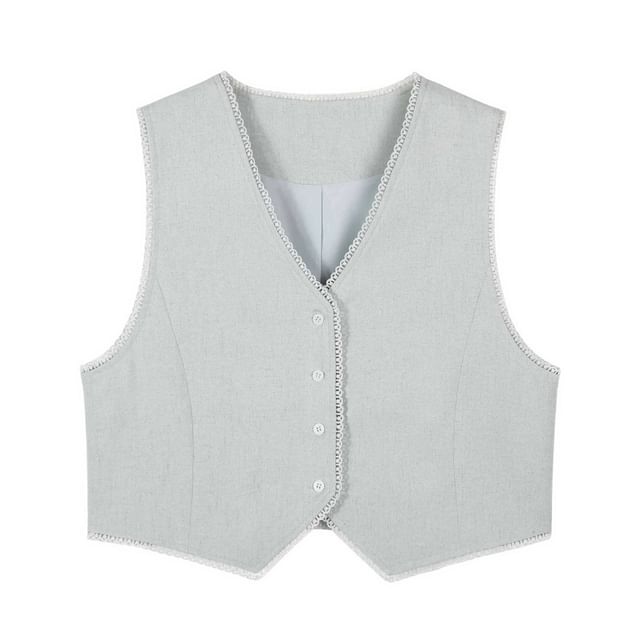 Long Sleeve V-Neck Plain Ruffle Tiered Midi A-Line Dress / V-Neck Plain Button Vest / Set