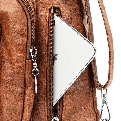 Sac - Sac Hobo en similicuir pour femme style vintage marron