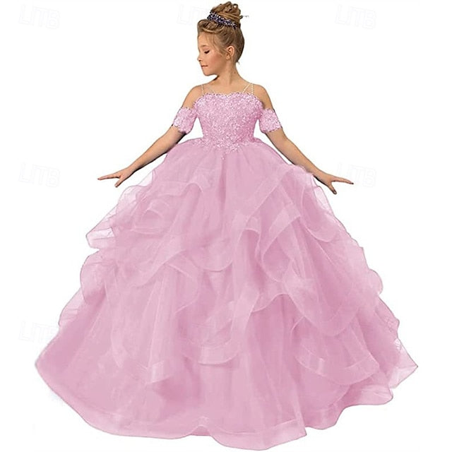 Girls' Princess Flower Dress Kid's Girl