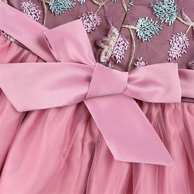 Party Girl Girls' Sleeveless Flower 3D Dress