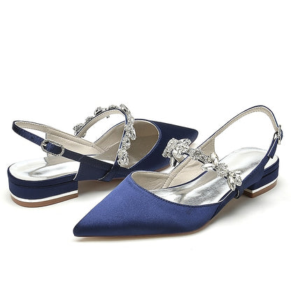 Crystal Flat Shoes Women's Wedding Bridal Heel