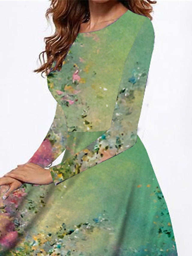 Women's Midi Dress Casual Dress Winter Dress Swing Dress