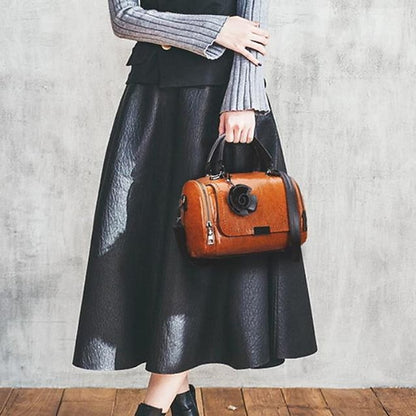 Vintage-Stil Floral Handtasche Damen Kunstleder