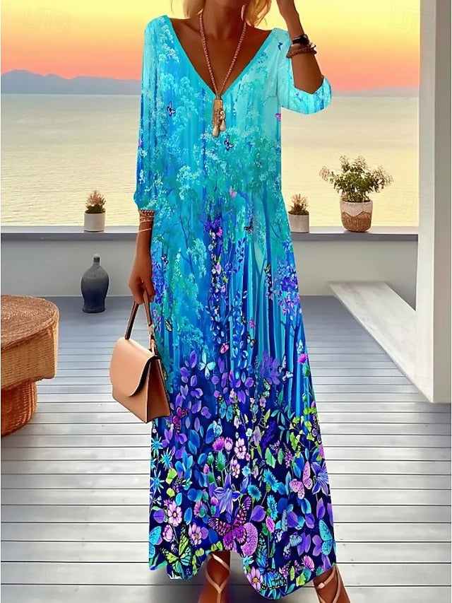 Women's Midi Dress T Shirt Dress Tee Dress A Line Dress