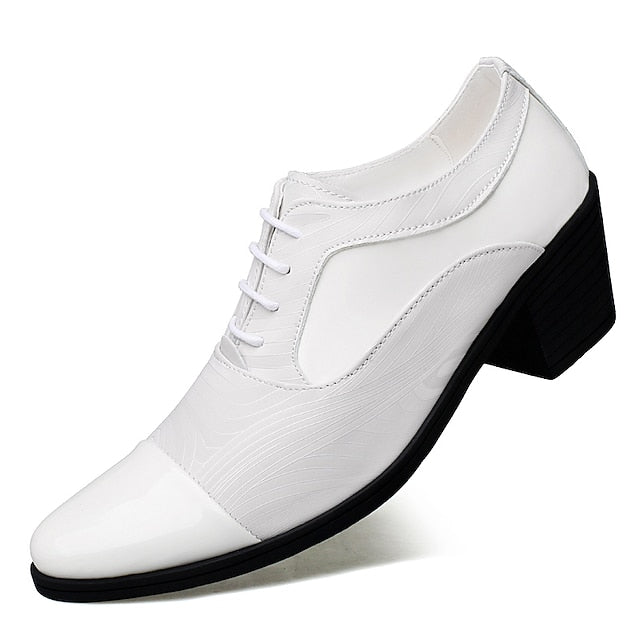 – Lace-Up Patent Leather Formal Shoes Men's Stylish