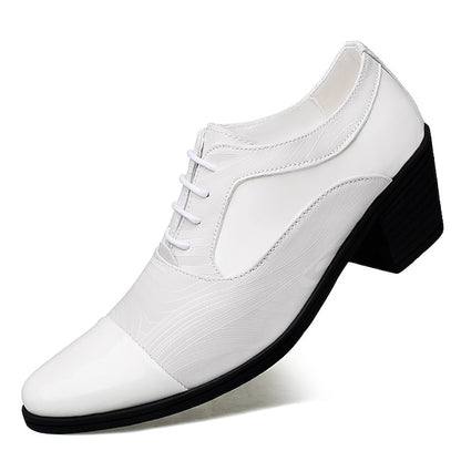 – Lace-Up Patent Leather Formal Shoes Men's Stylish