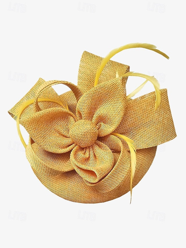 and Feather with Green Hat Fascinator Accents Women's Bow