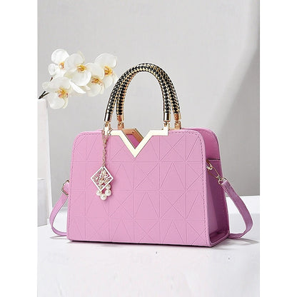 Handbag Faux with Elegant – Women's Pendant Pearl Leather