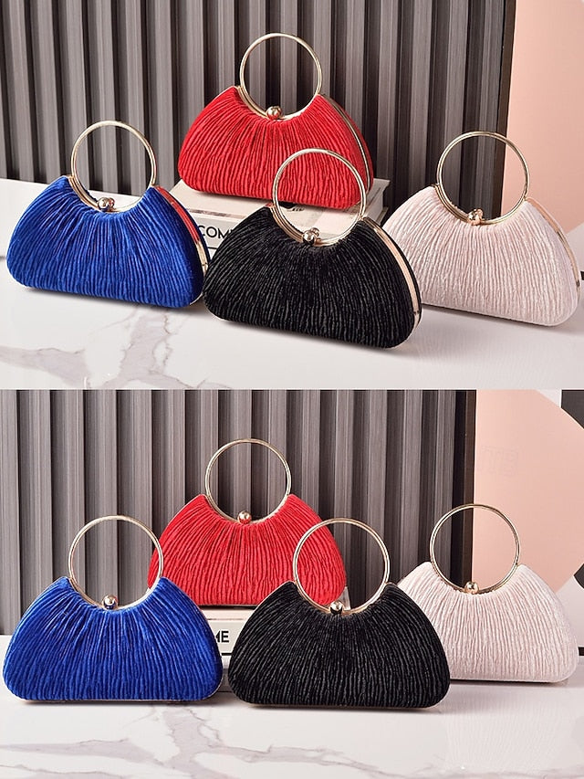 Red – Elegant Handbag Women's Christmas Velvet Party