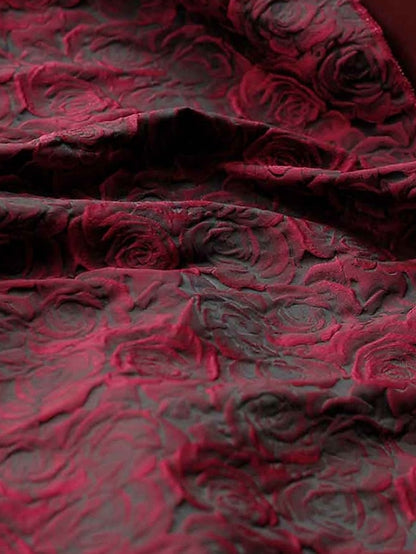 Evening Jacquard of the Gown Mother A-Line Bride Elegant Red