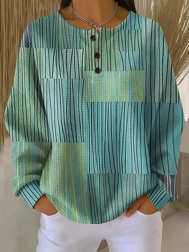 Women's Pullover Sweatshirt Graphic Geometric Fashion