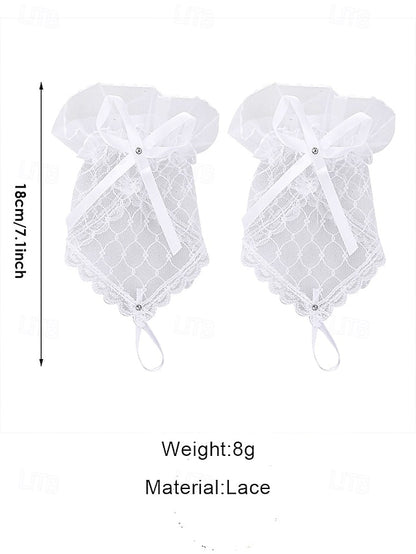 Elegant – Gloves Bridal Fingerless Wedding White Lace