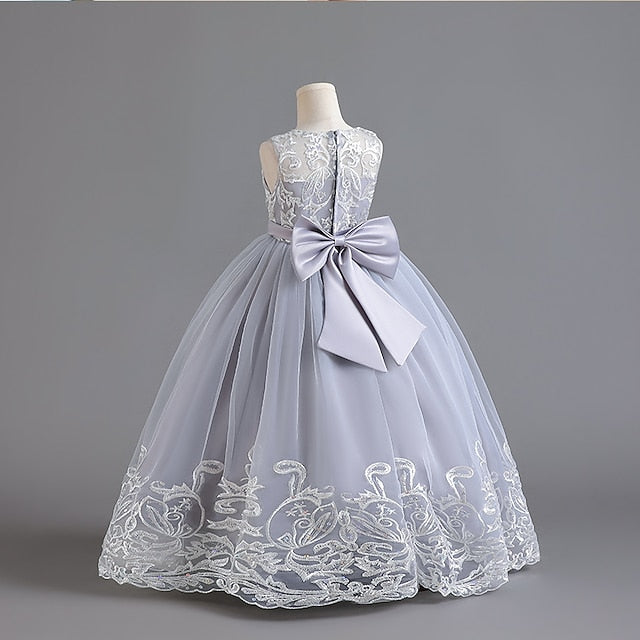 Girls' Dress Christening Sleeveless Flower Wedding Kids