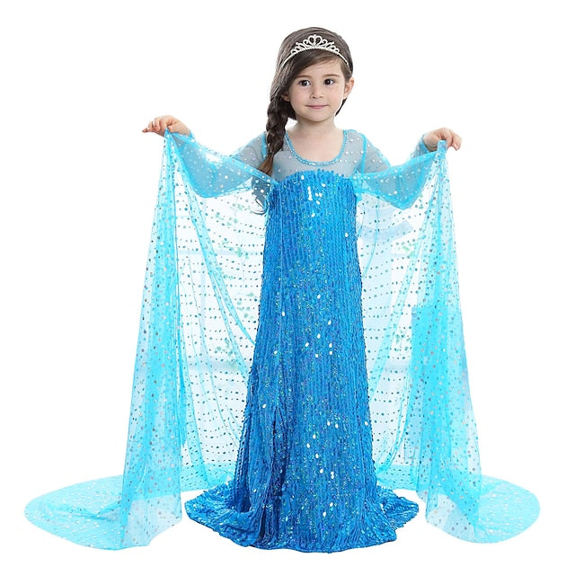 Flower Princess Elsa Girls' Movie Girl Dress Frozen