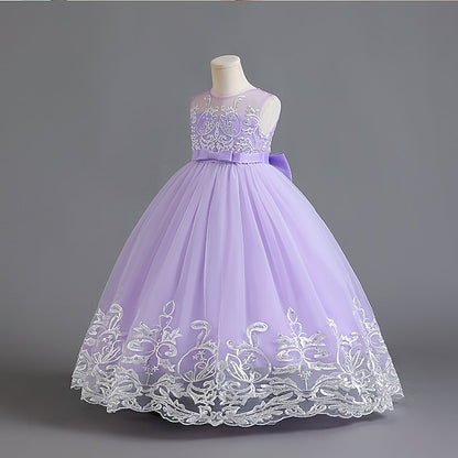 Girls' Dress Christening Sleeveless Flower Wedding Kids