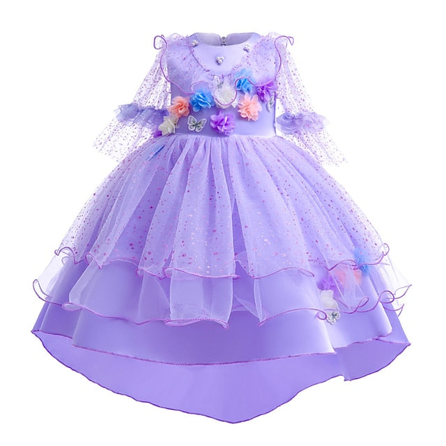 Flower Madrigal Dress Encanto Fairytale Isabela Girl Princess