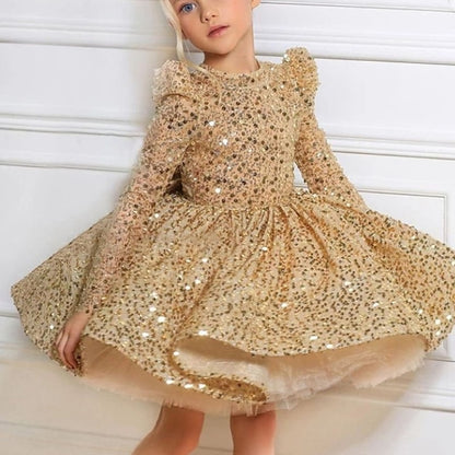 Line A Dress Little Girls' Party Kids Sequin