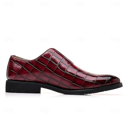 Shoes Slip-On – Crocodile Burgundy Men's Dress Pattern