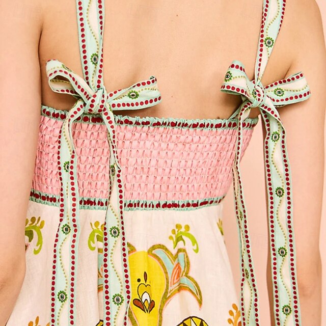 Women's Midi Dress Floral Dress Slip Dress Print Dress