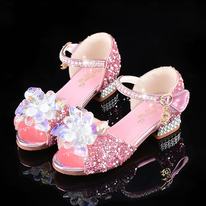 Girls' Shoes Glittery Crystal Flower Rhinestone