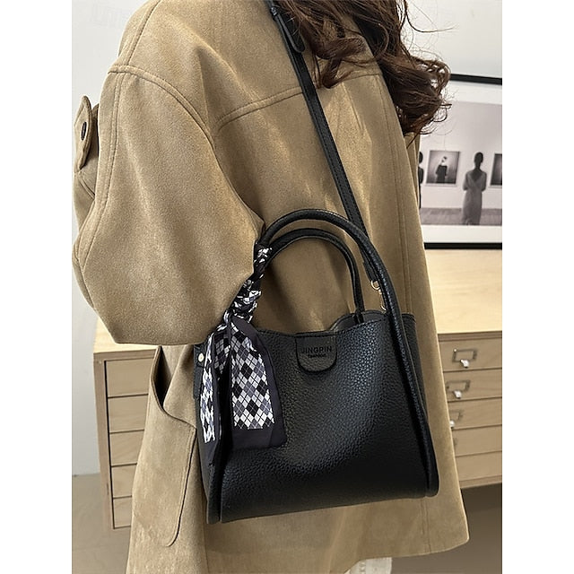 Handtasche Tasche Taschen Schulter Crossbody Damen Eimer PU