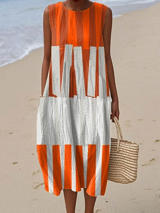 Women's Midi Dress Sundress Shift Dress A Line Dress