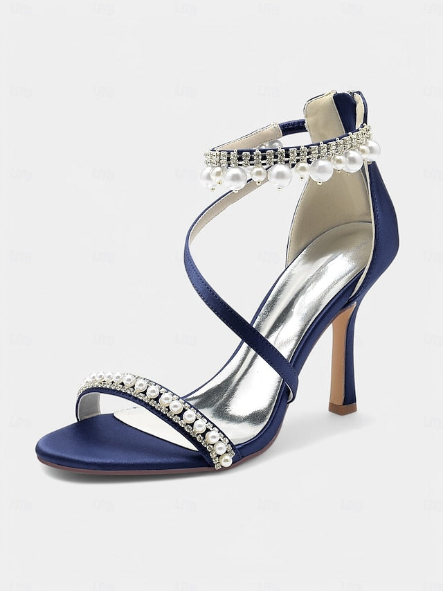 Chic Pointed-Toe Satin Party Pink Strap – Heels Ankle