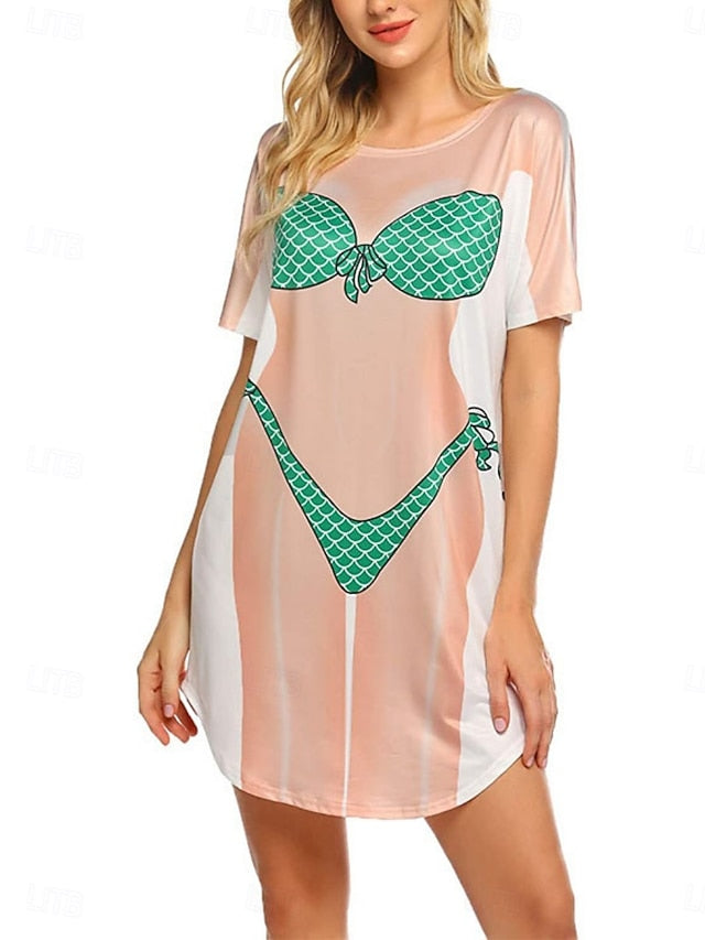 Women's Swimdress Swimsuit Dress Vacation Beach Wear
