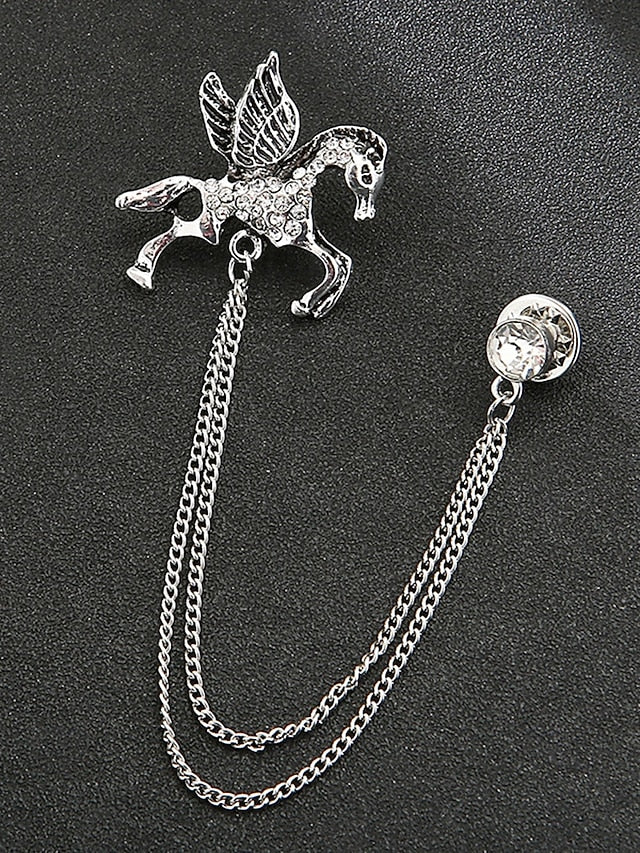 Brooch Deer Men's Lapel Pin Christmas with