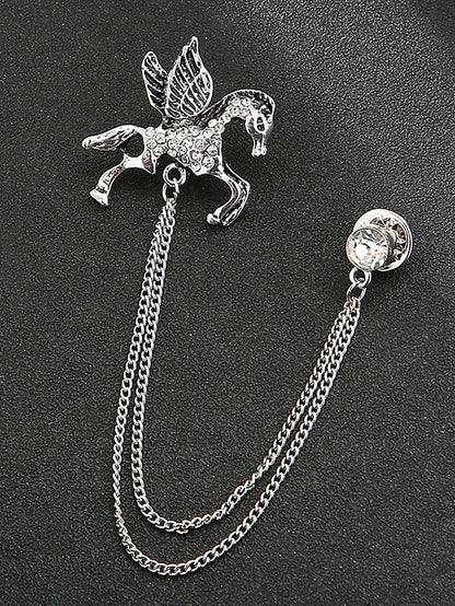 Brooch Deer Men's Lapel Pin Christmas with