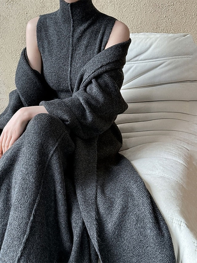 Women's Long Dress Maxi Dress Sweater Dress Knit Dress