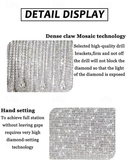 Evening Elegant with Women's Silver Chain Crystal Handbag