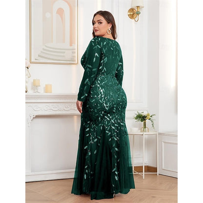Dress Sparkle Mermaid Formal Trumpet / Floor Evening Gown