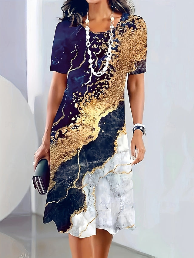 Women's Midi Dress Print Dress Fashion Modern Daily Tea