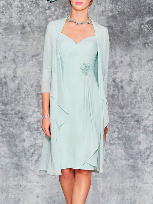 of the Piece Mother Sheath Bride Dress Two Wedding Beach