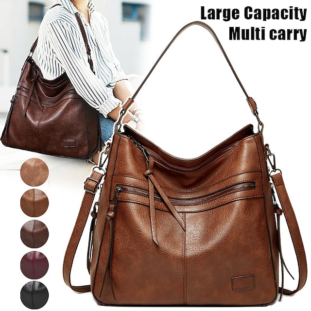 Tasche PU Crossbody Damen Leder Schulter Hobo Tote