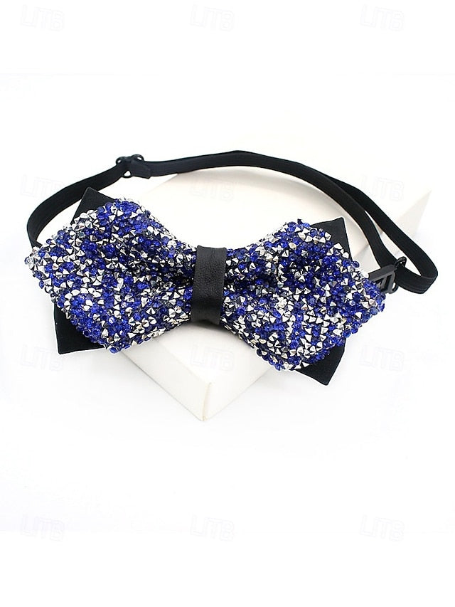 Polyester Sparkling Bow Men's – Sequins Christmas Tie