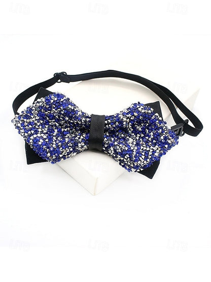 Polyester Sparkling Bow Men's – Sequins Christmas Tie